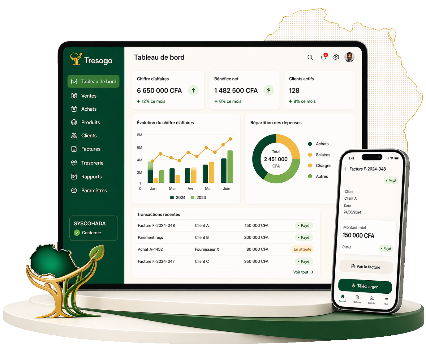 Caisse de vente Tresogo : catalogue, panier et encaissement pour commerce